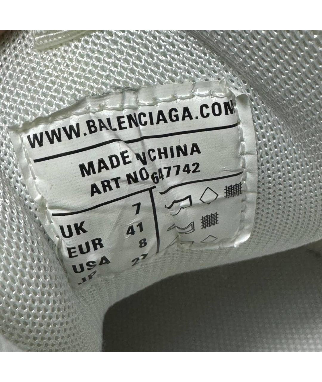 BALENCIAGA Бежевые текстильные низкие кроссовки / кеды, фото 6