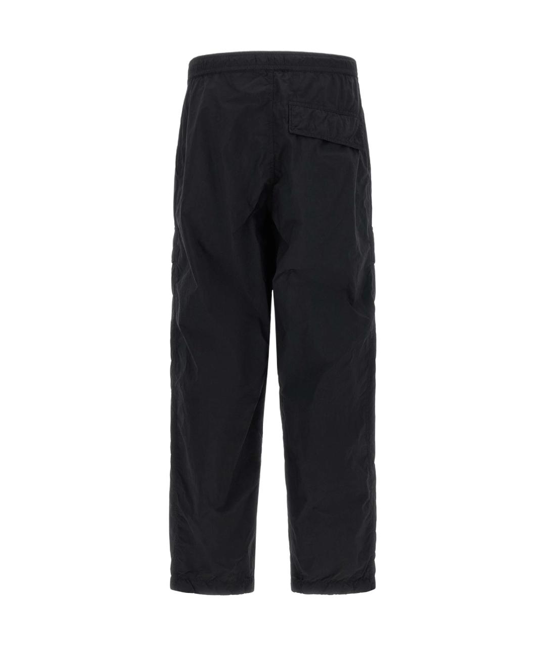STONE ISLAND Черные хлопковые повседневные брюки, фото 2