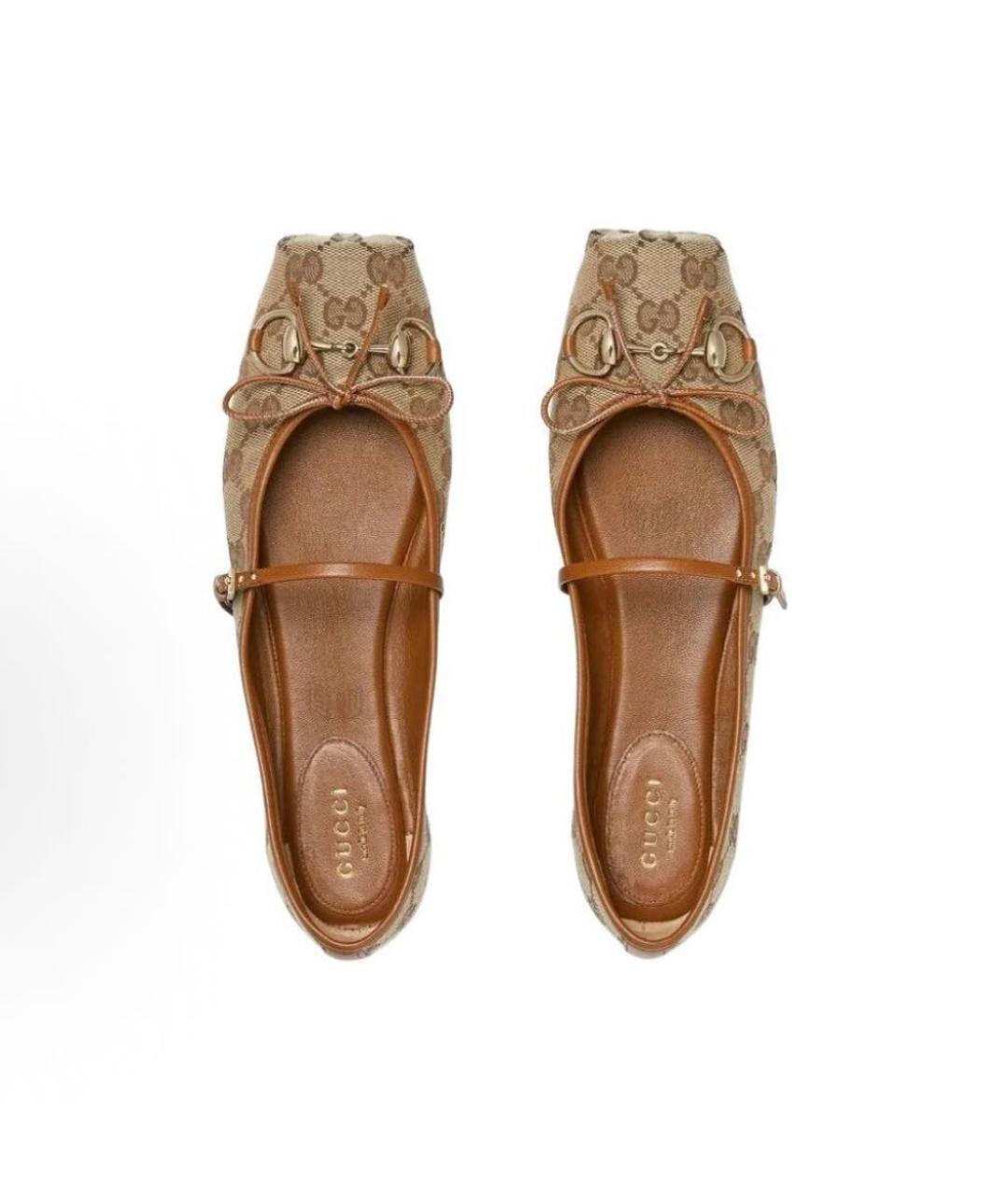 GUCCI Бежевые балетки, фото 2