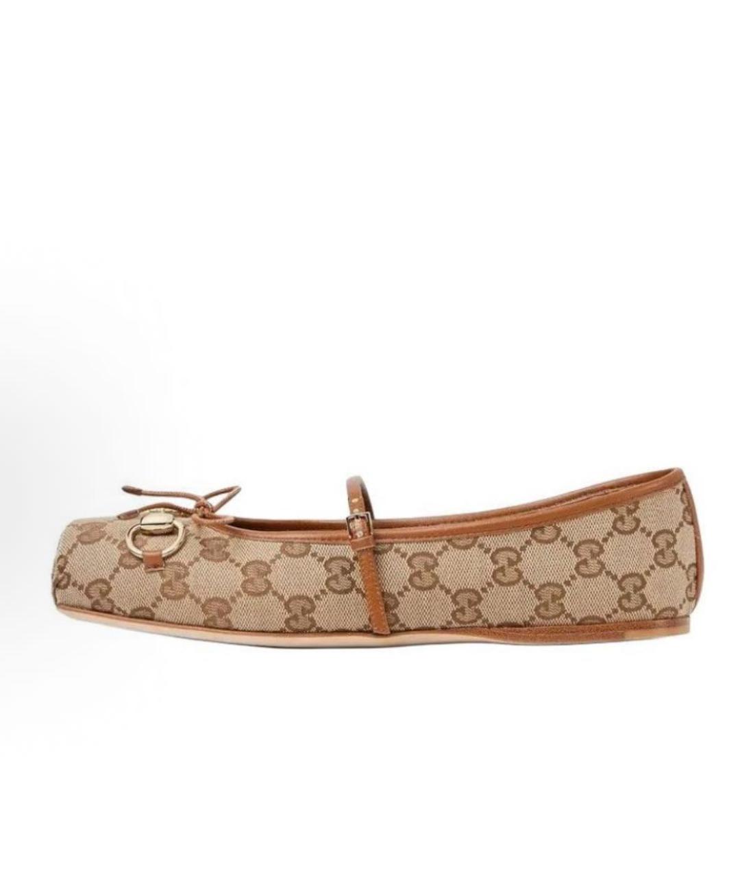 GUCCI Бежевые балетки, фото 9