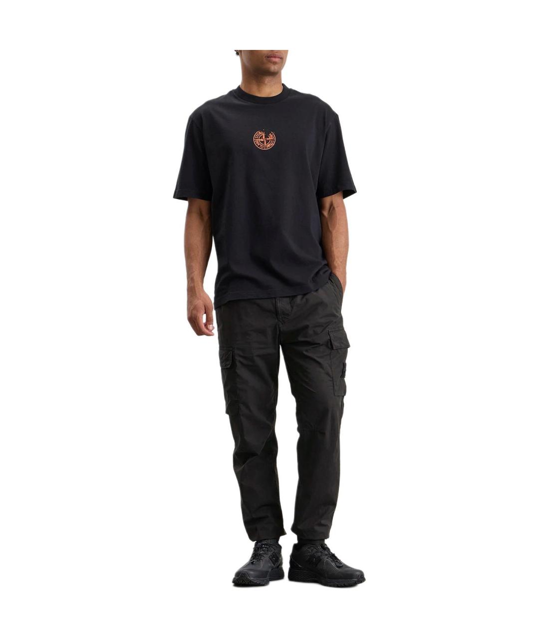 STONE ISLAND Черные повседневные брюки, фото 4