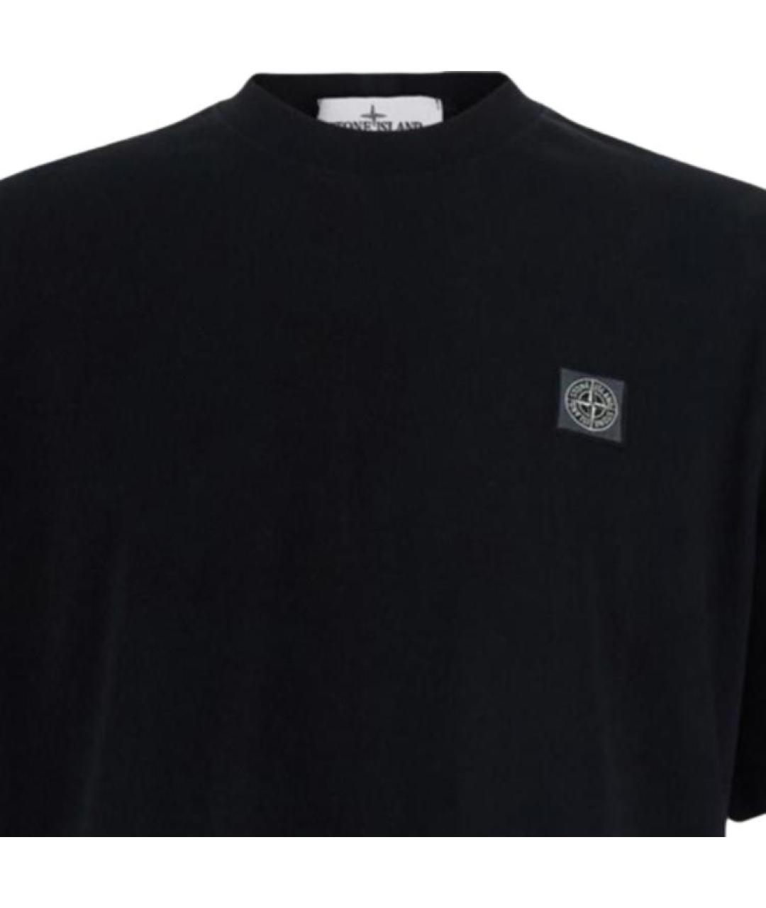 STONE ISLAND Черная футболка, фото 4