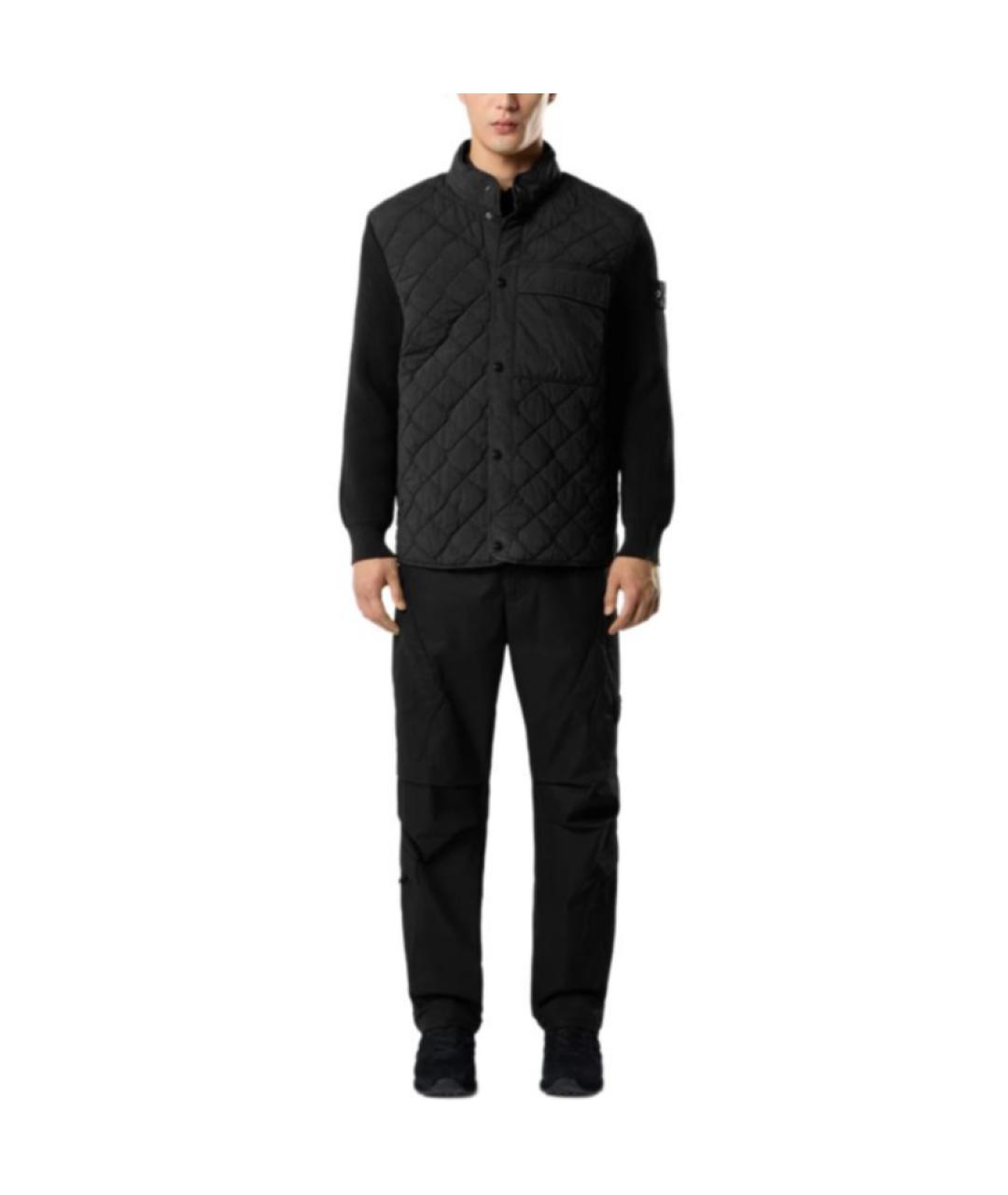 STONE ISLAND Черные повседневные брюки, фото 3