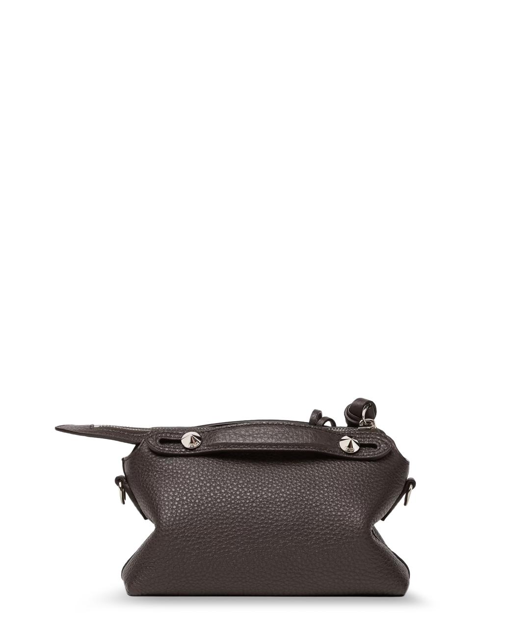 FENDI Бордовая кожаная сумка через плечо, фото 2