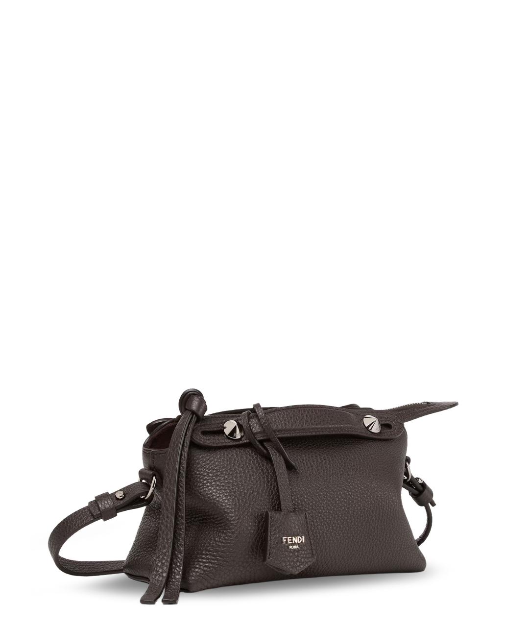 FENDI Бордовая кожаная сумка через плечо, фото 3