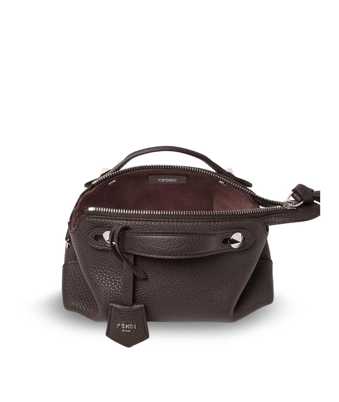 FENDI Бордовая кожаная сумка через плечо, фото 4
