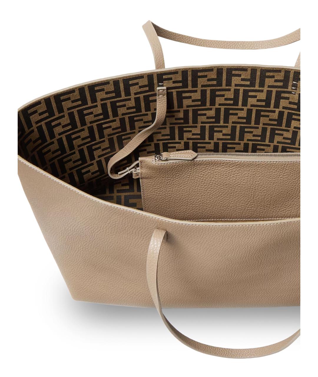 FENDI Бежевая сумка тоут, фото 4