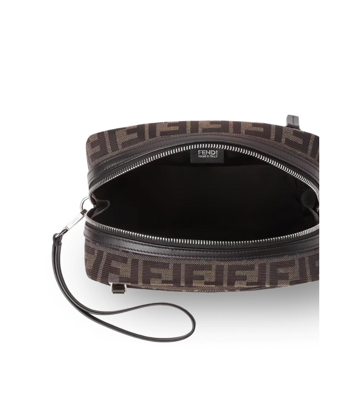FENDI Коричневая барсетка, фото 4