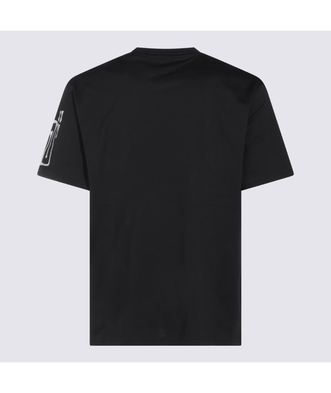 Y-3 Черная хлопковая футболка, фото 2