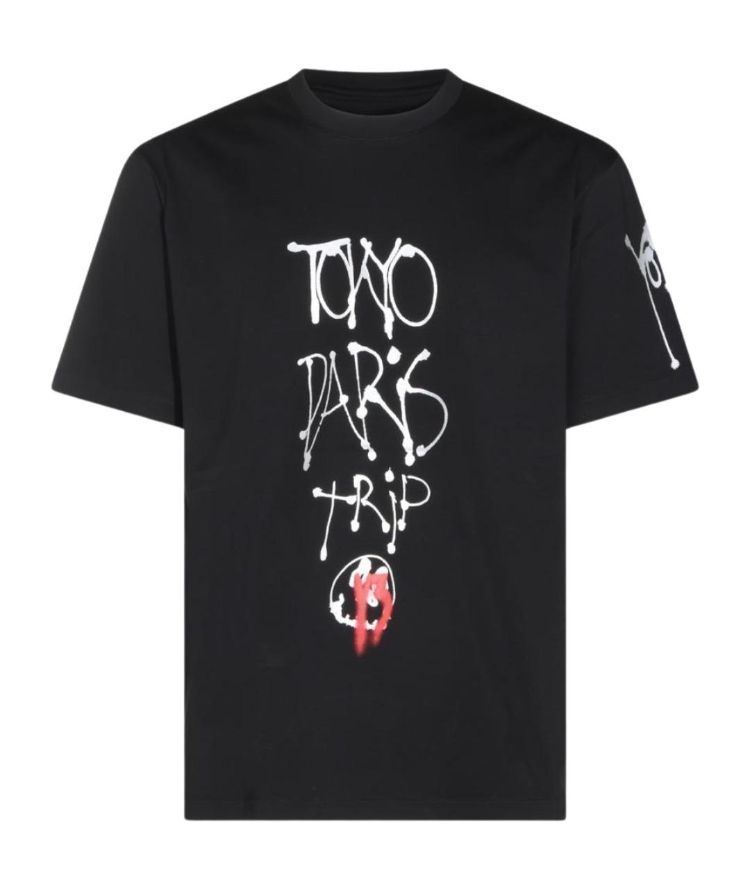 Y-3 Черная хлопковая футболка, фото 1