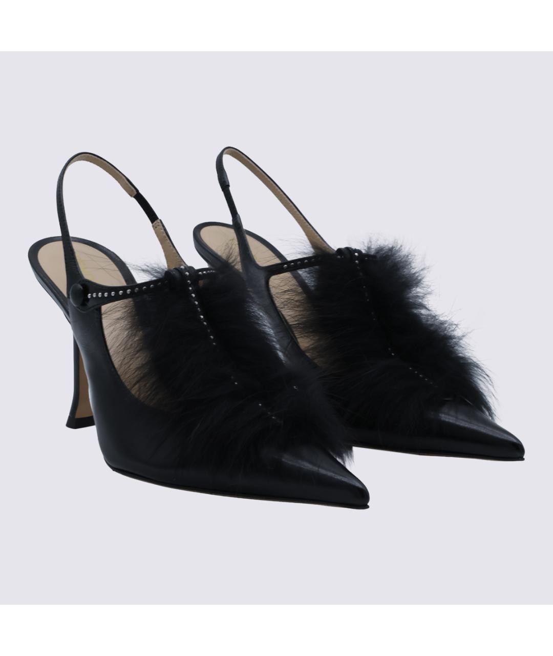 FENDI Черные кожаные туфли, фото 2