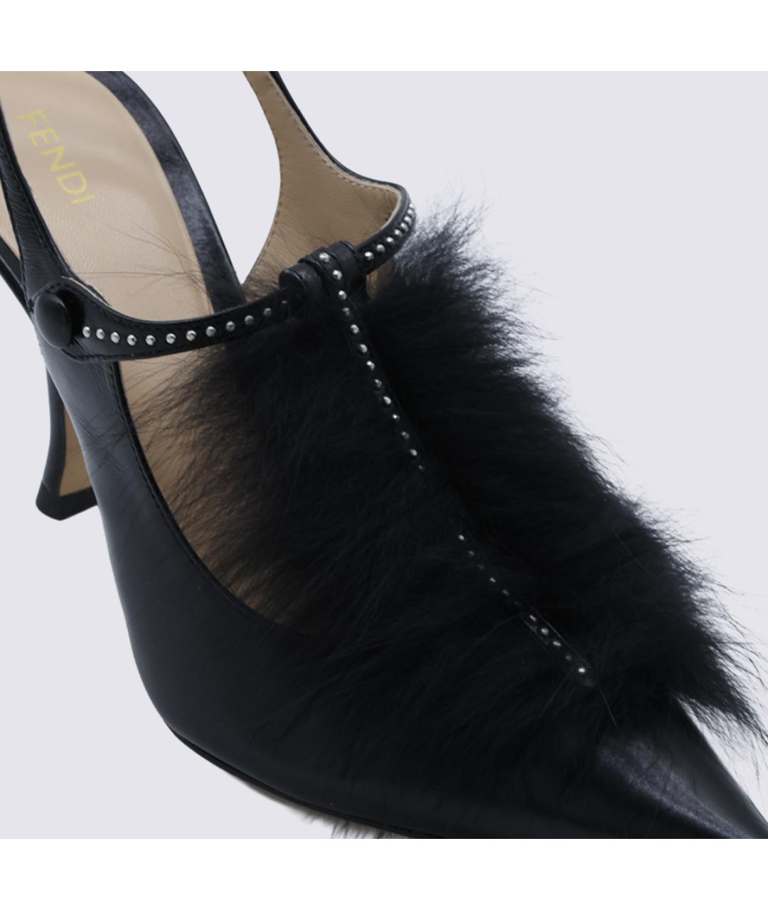 FENDI Черные кожаные туфли, фото 4
