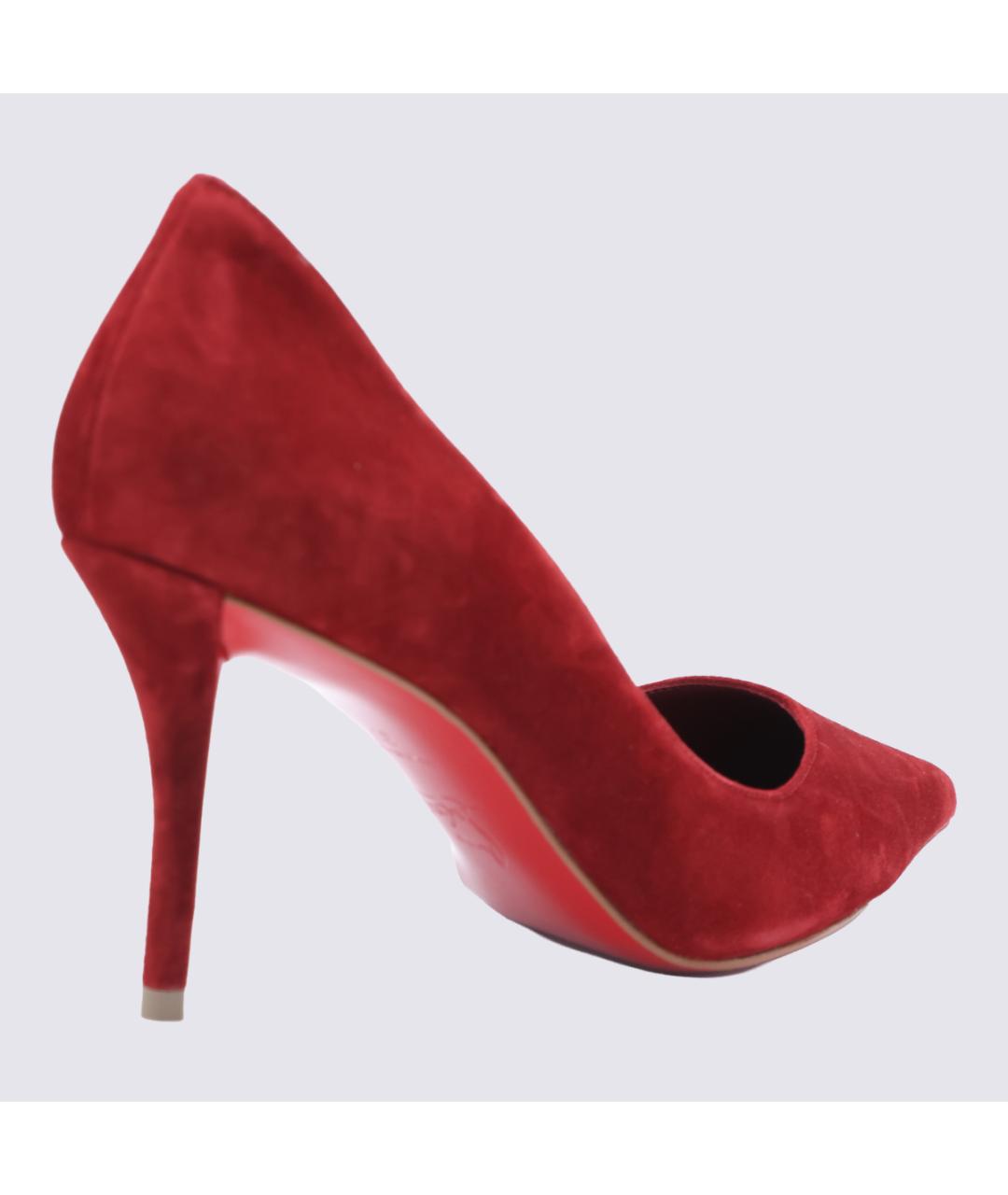 CHRISTIAN LOUBOUTIN Красные замшевые туфли, фото 3