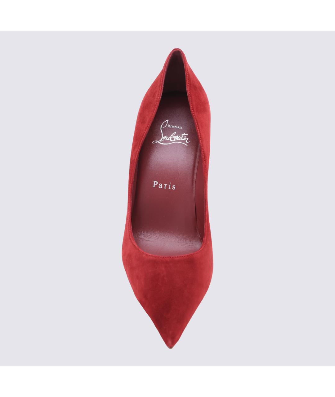 CHRISTIAN LOUBOUTIN Красные замшевые туфли, фото 4