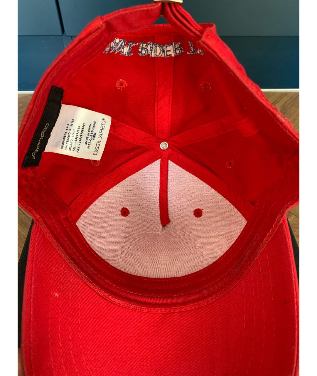 DSQUARED2 Красная хлопковая кепка/бейсболка, фото 4
