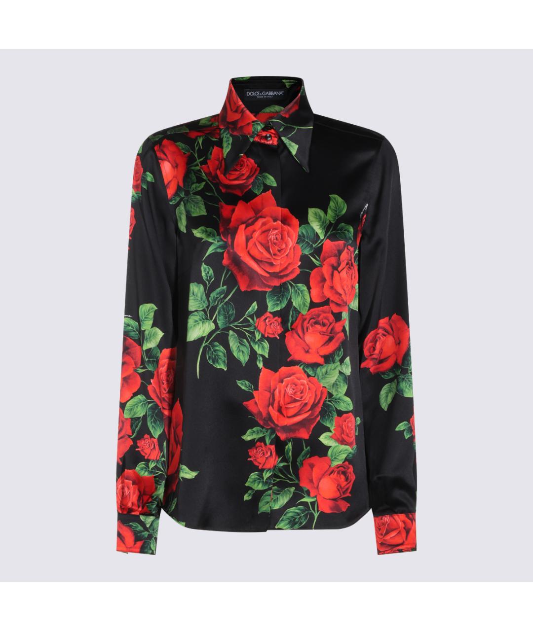 DOLCE&GABBANA Черная шелковая рубашка, фото 5