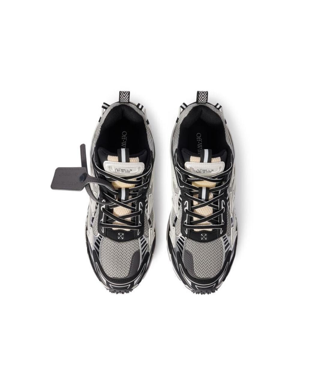 OFF-WHITE Серые синтетические низкие кроссовки / кеды, фото 3