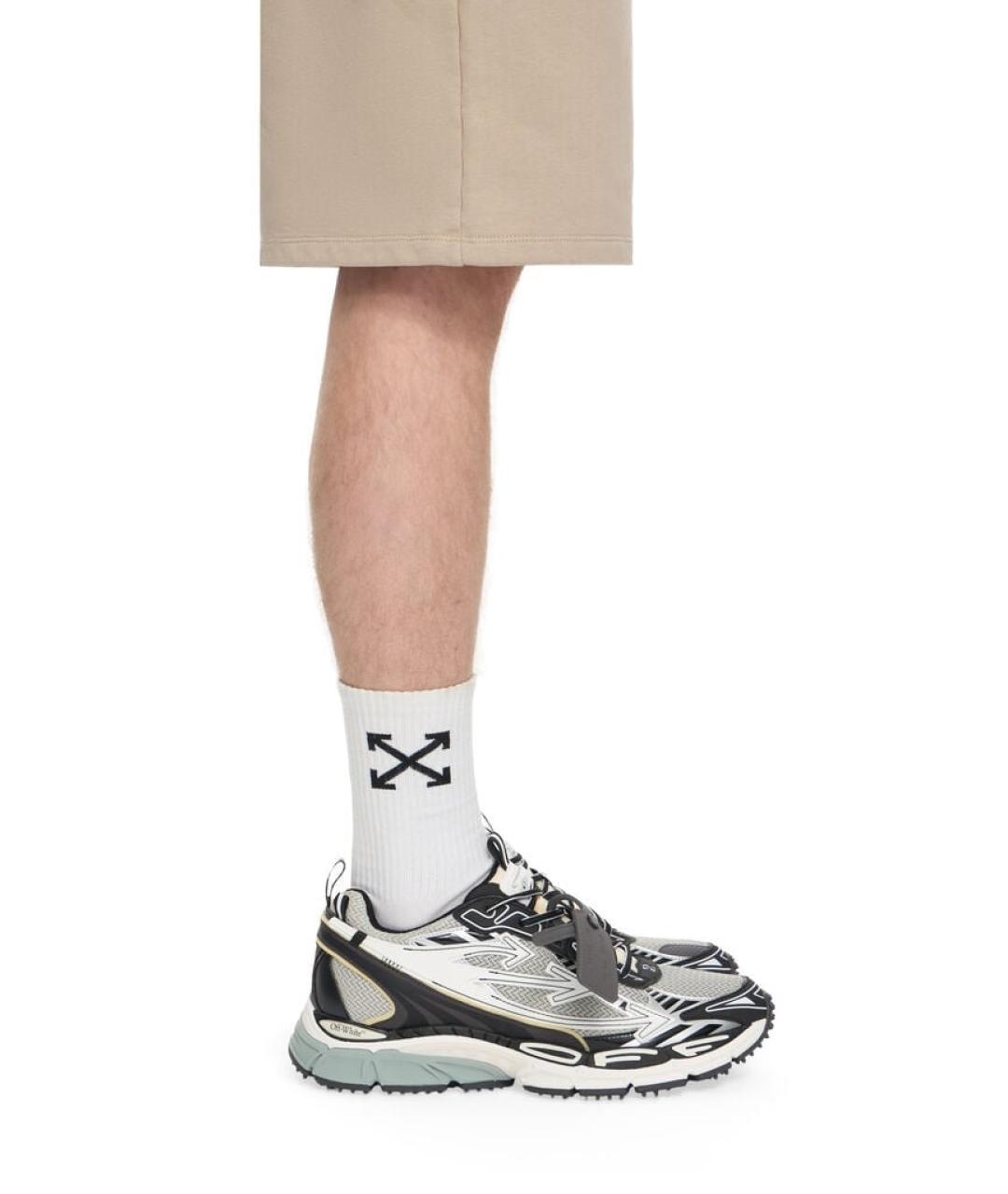 OFF-WHITE Серые синтетические низкие кроссовки / кеды, фото 2