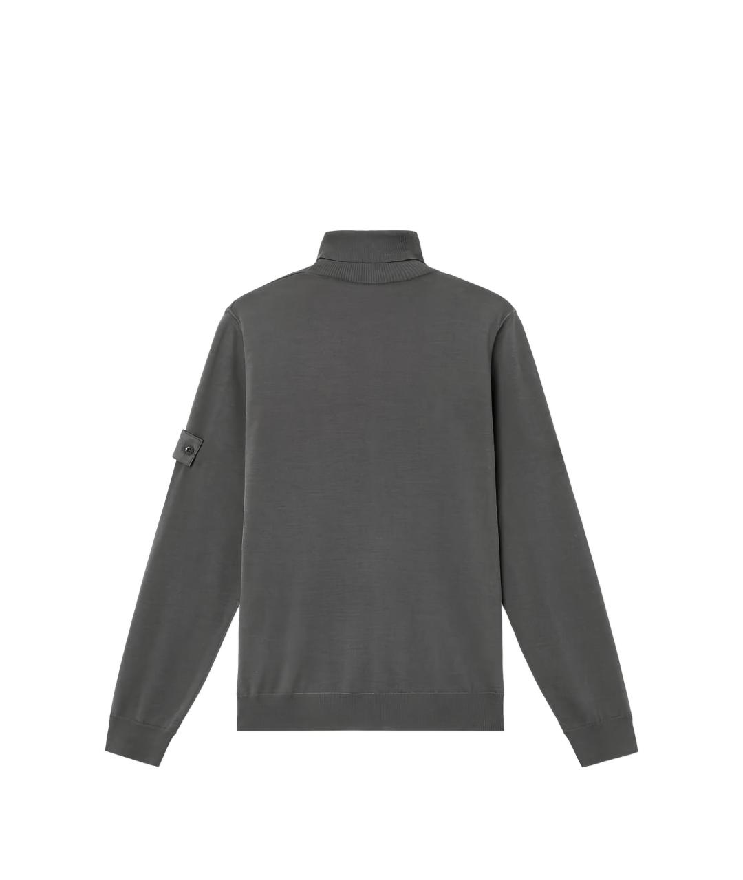 STONE ISLAND Серый хлопковый джемпер / свитер, фото 2