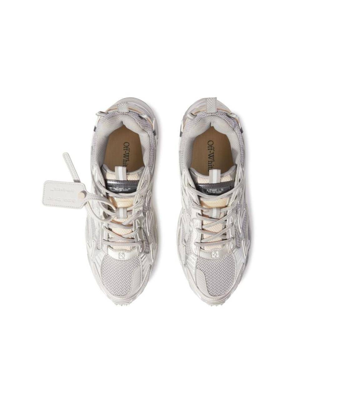 OFF-WHITE Серые синтетические низкие кроссовки / кеды, фото 3