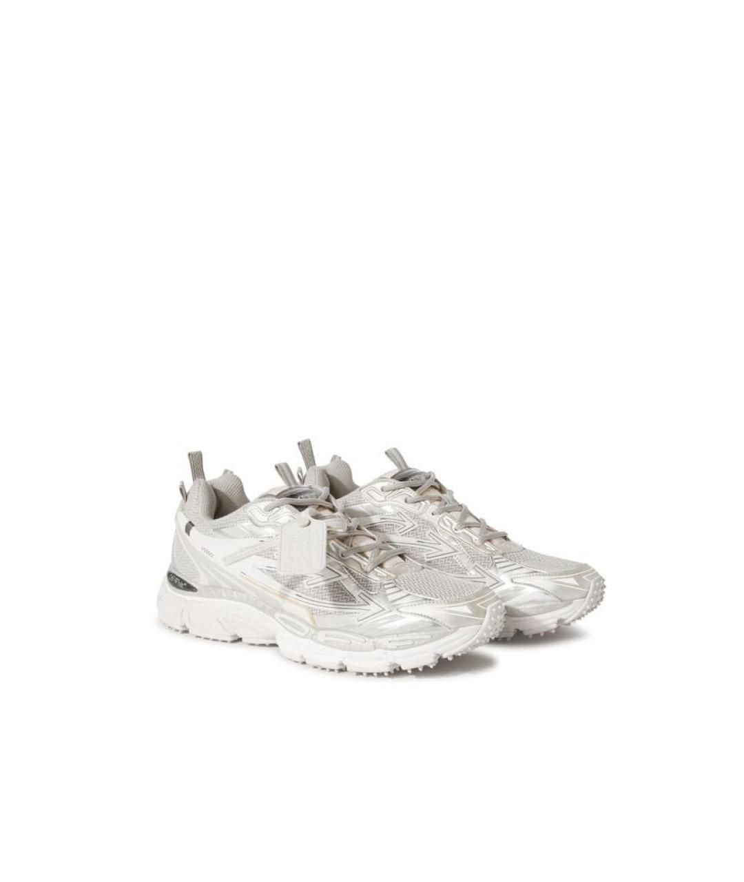 OFF-WHITE Серые синтетические низкие кроссовки / кеды, фото 2