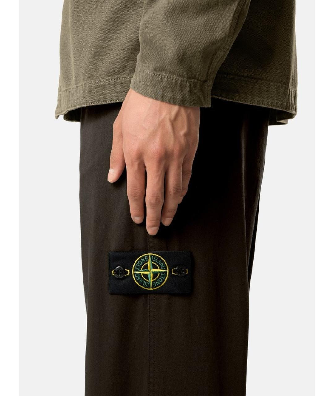 STONE ISLAND Хлопковые повседневные брюки, фото 2