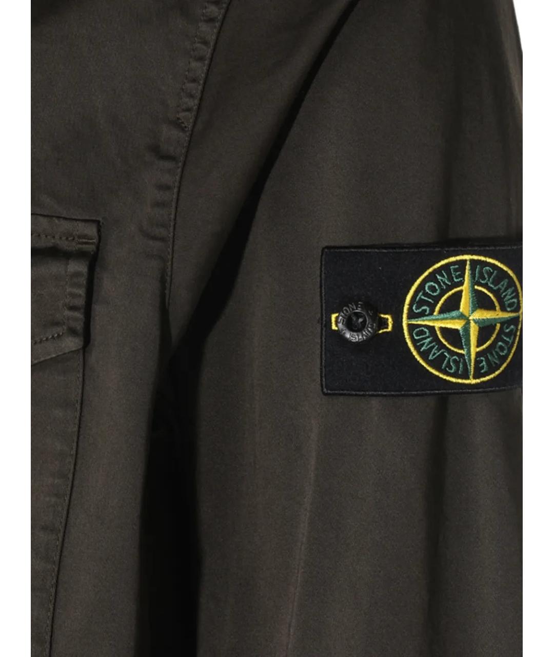 STONE ISLAND Серая хлопковая куртка, фото 2