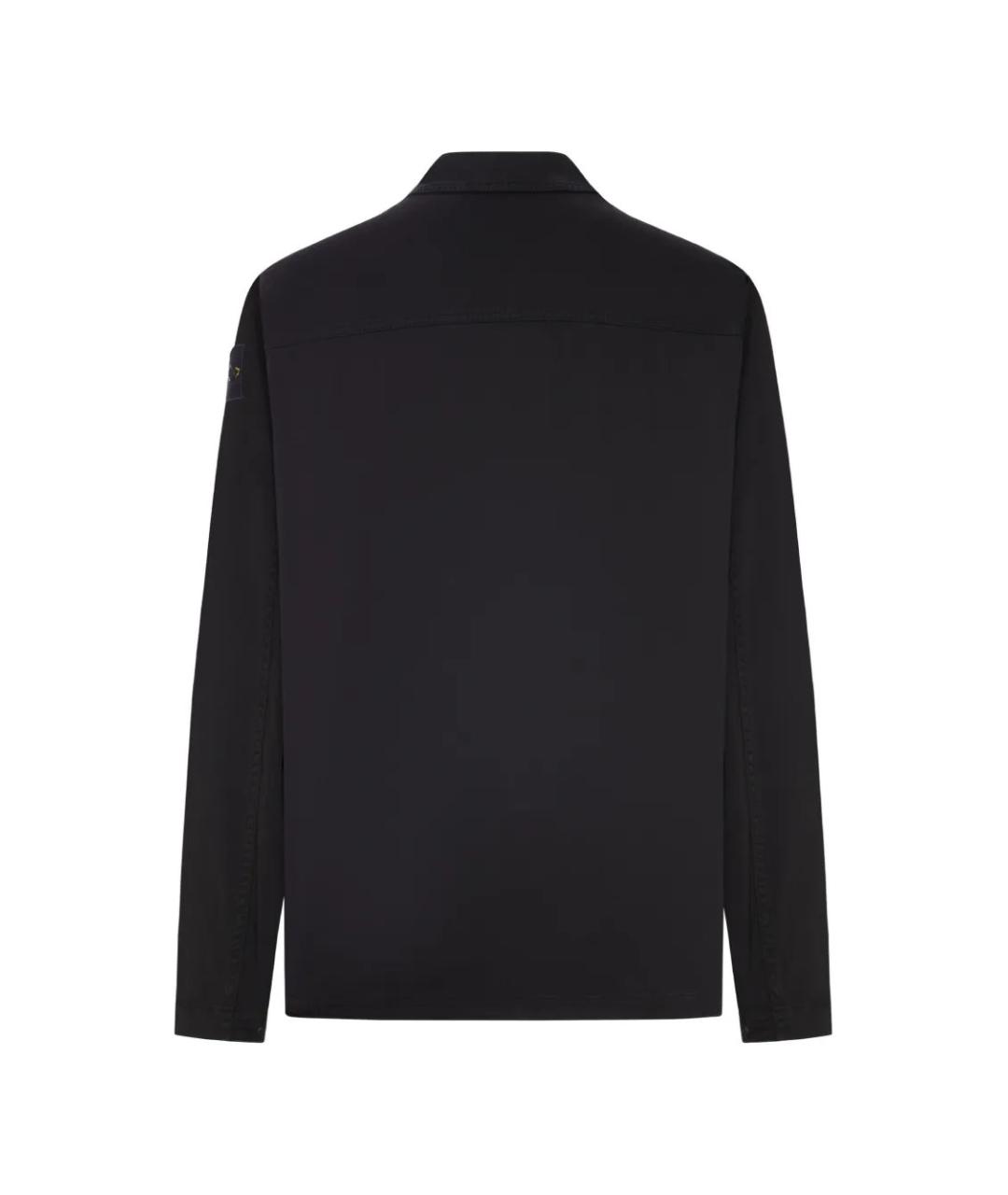 STONE ISLAND Черная хлопковая куртка, фото 2