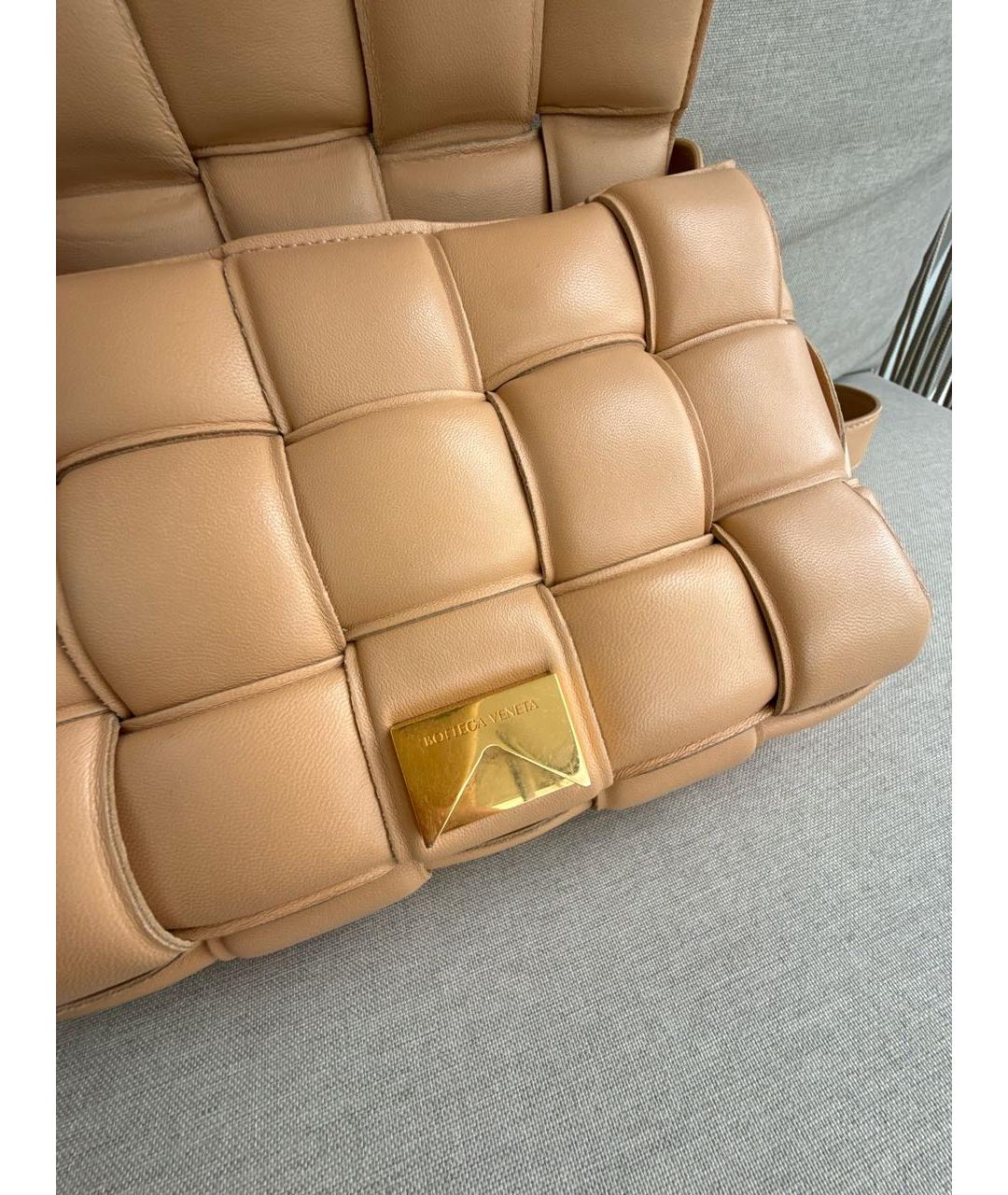 BOTTEGA VENETA Бежевая кожаная сумка через плечо, фото 5