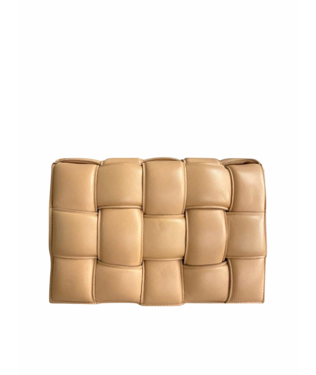 BOTTEGA VENETA Бежевая кожаная сумка через плечо, фото 1