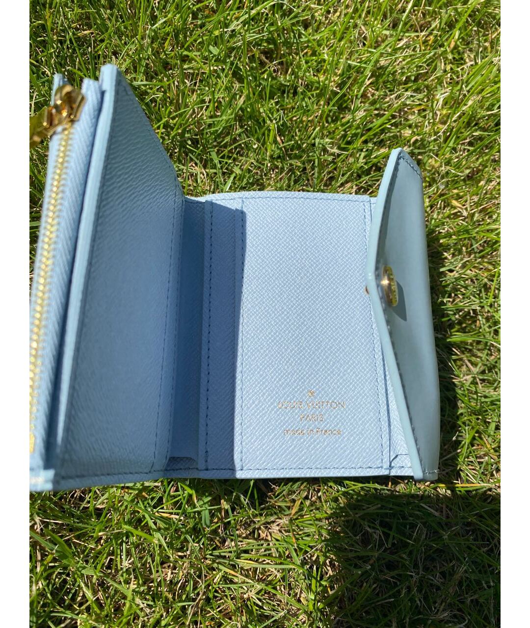 LOUIS VUITTON PRE-OWNED Голубой кожаный кошелек, фото 3