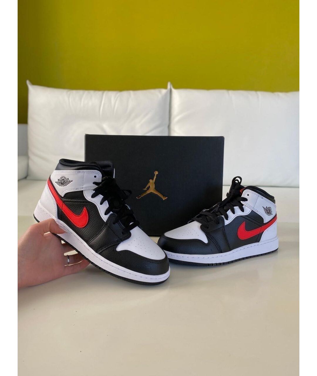 JORDAN Черные кроссовки из искусственной кожи, фото 2