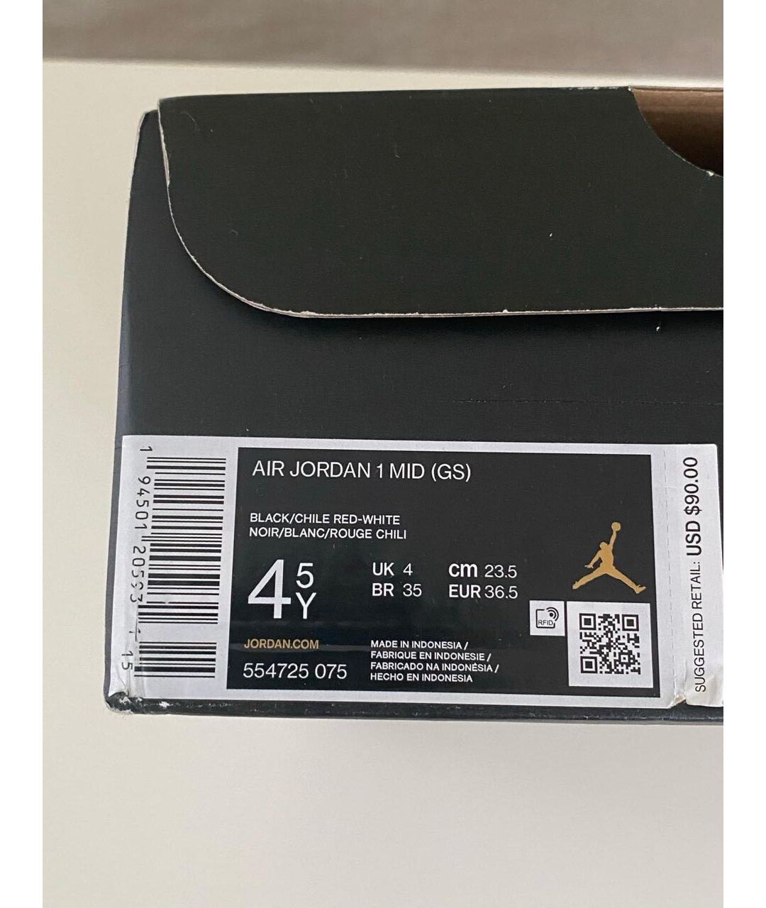 JORDAN Черные кроссовки из искусственной кожи, фото 5