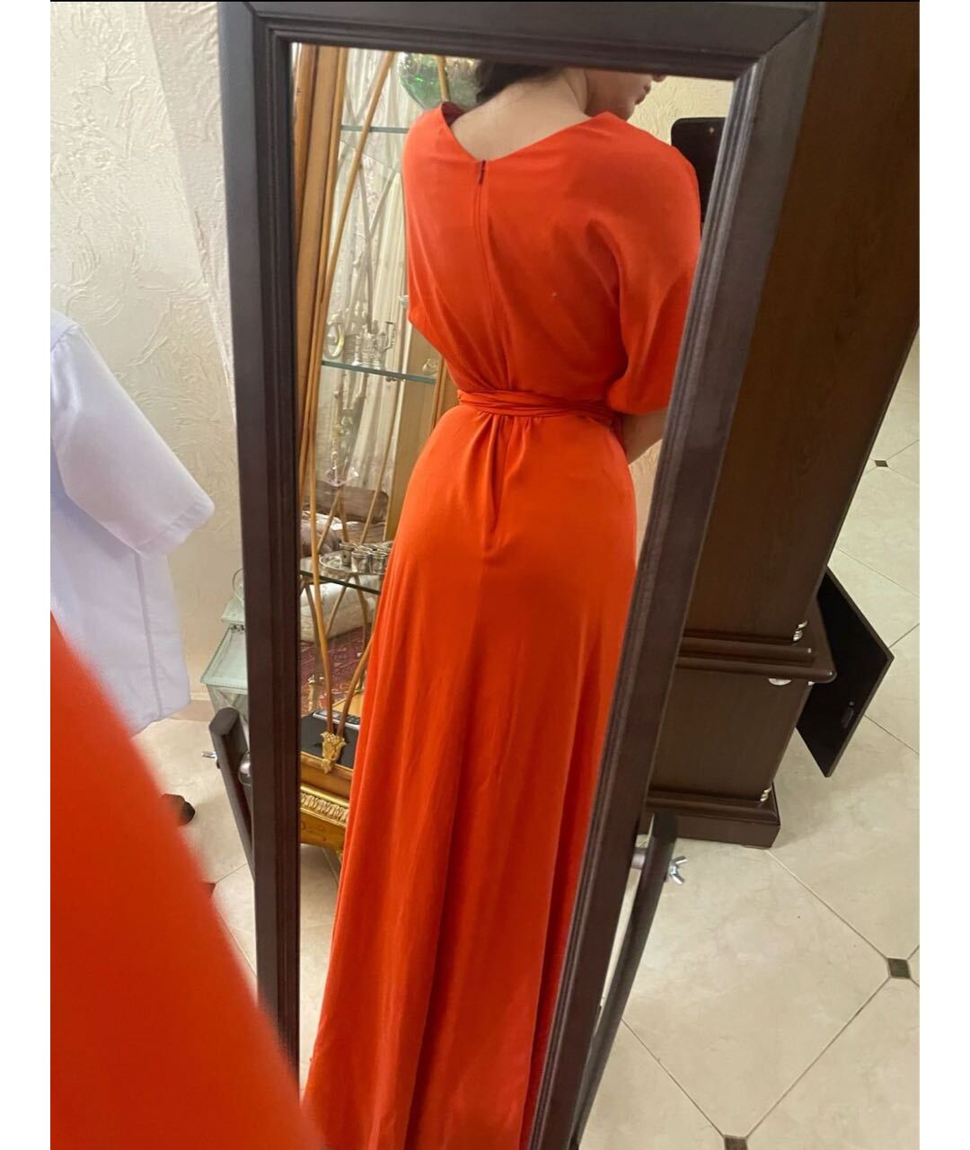 ALEXANDER TEREKHOV Оранжевое шелковое вечернее платье, фото 2