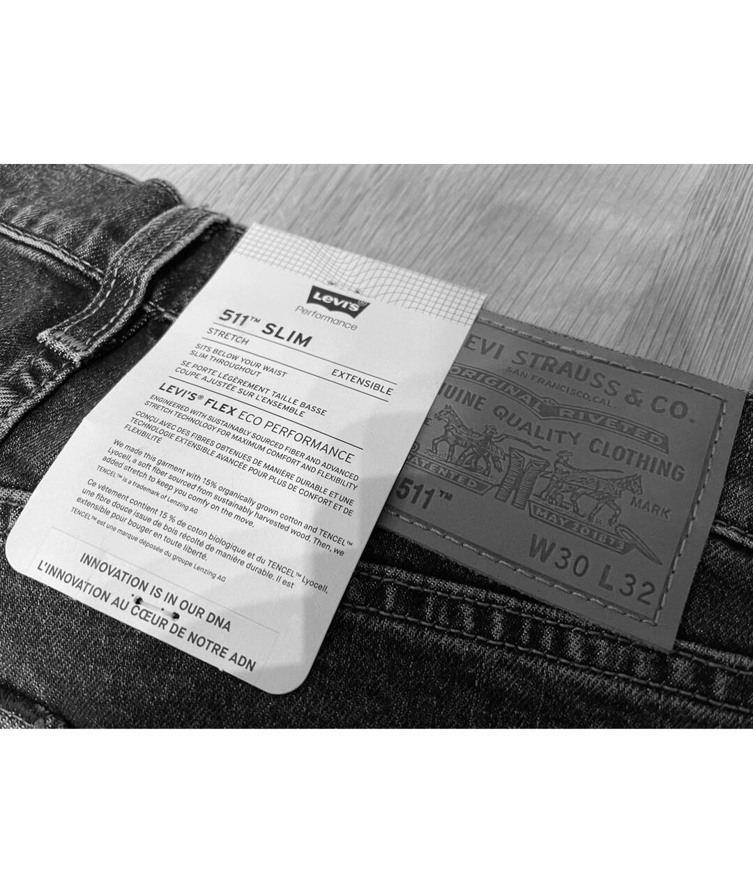 LEVI'S Синие хлопко-лиоцелловые джинсы скинни, фото 8