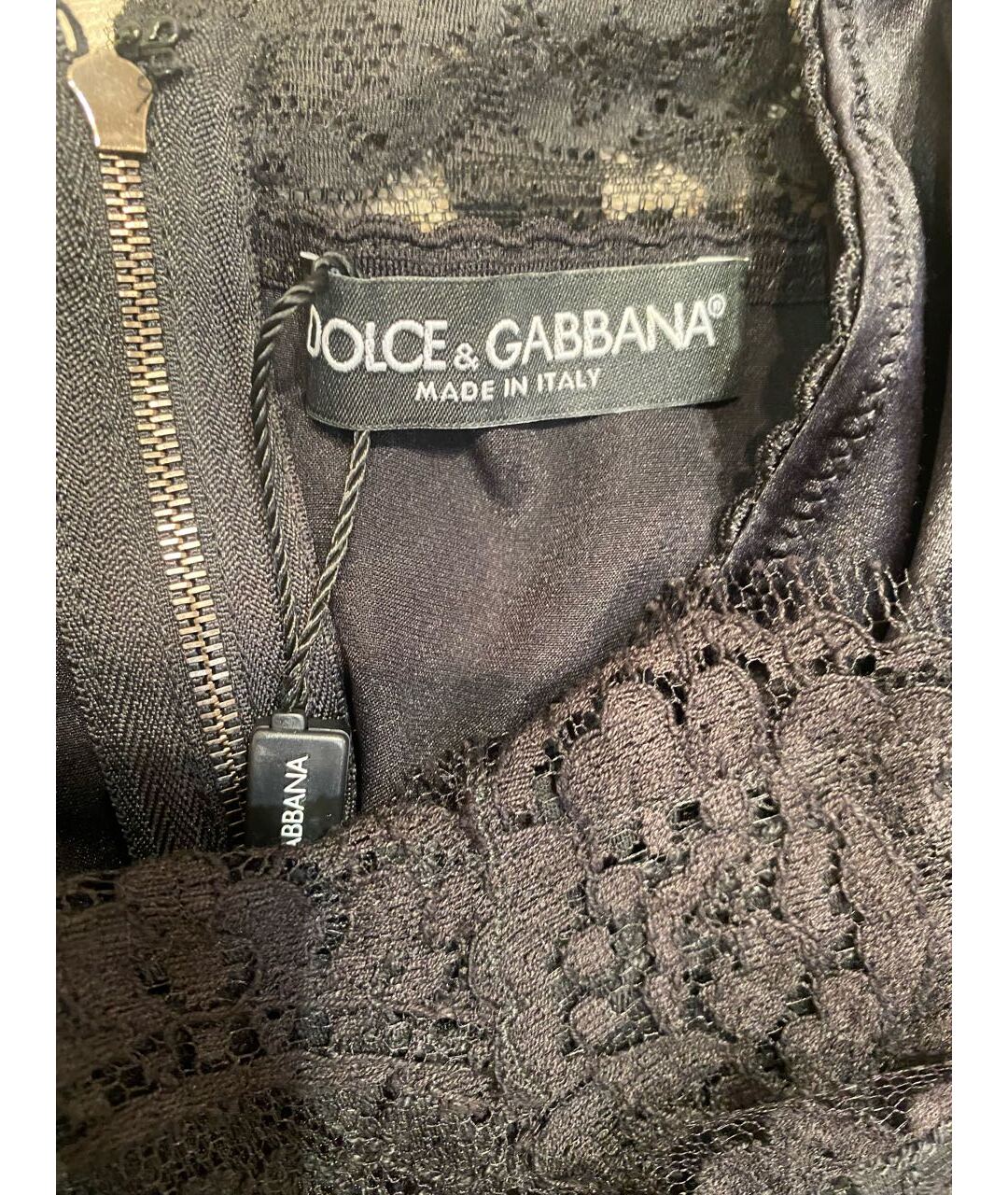 DOLCE&GABBANA Черное хлопко-эластановое коктейльное платье, фото 3
