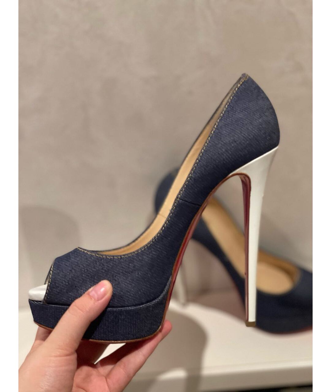 CHRISTIAN LOUBOUTIN Синие туфли, фото 3