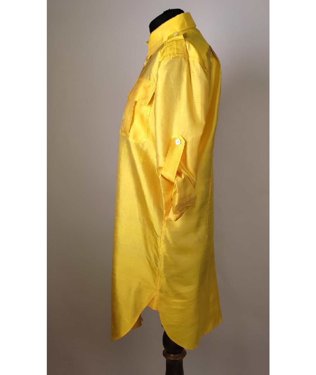 RALPH LAUREN Желтое шелковое платье, фото 2