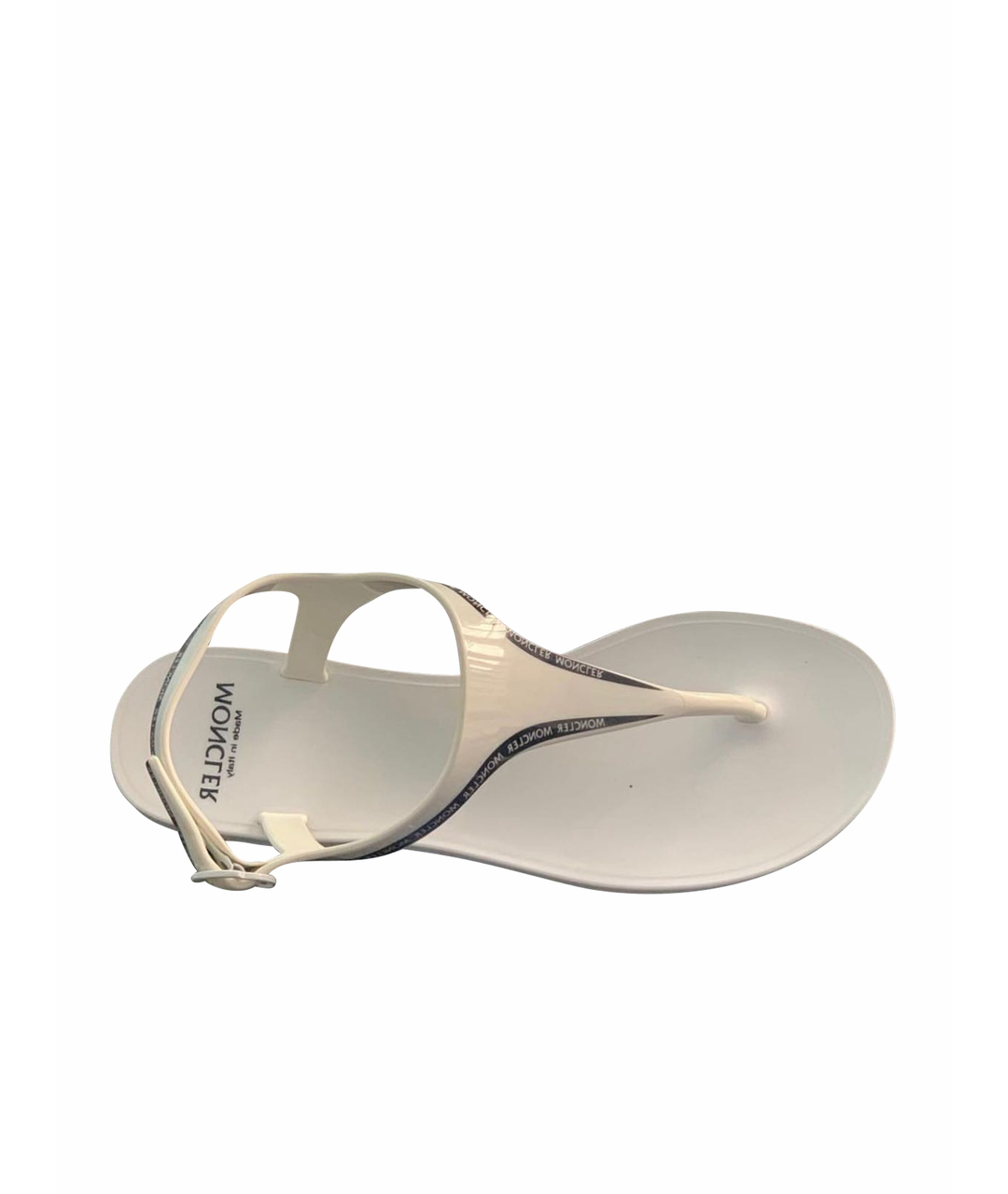 MONCLER Белые резиновые сандалии, фото 1