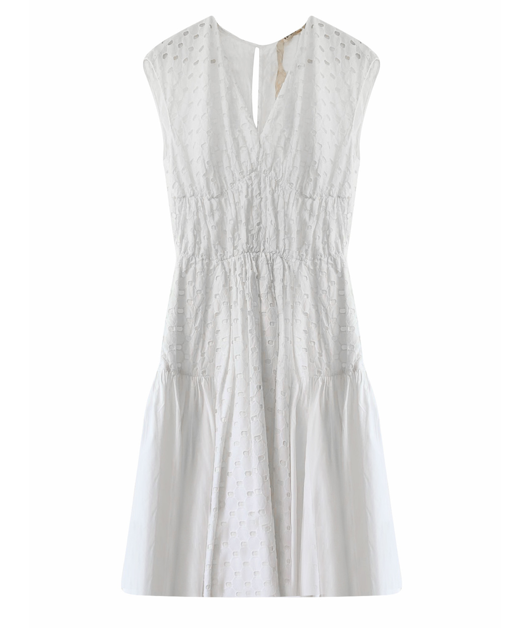 NO. 21 Белое хлопковое коктейльное платье, фото 1
