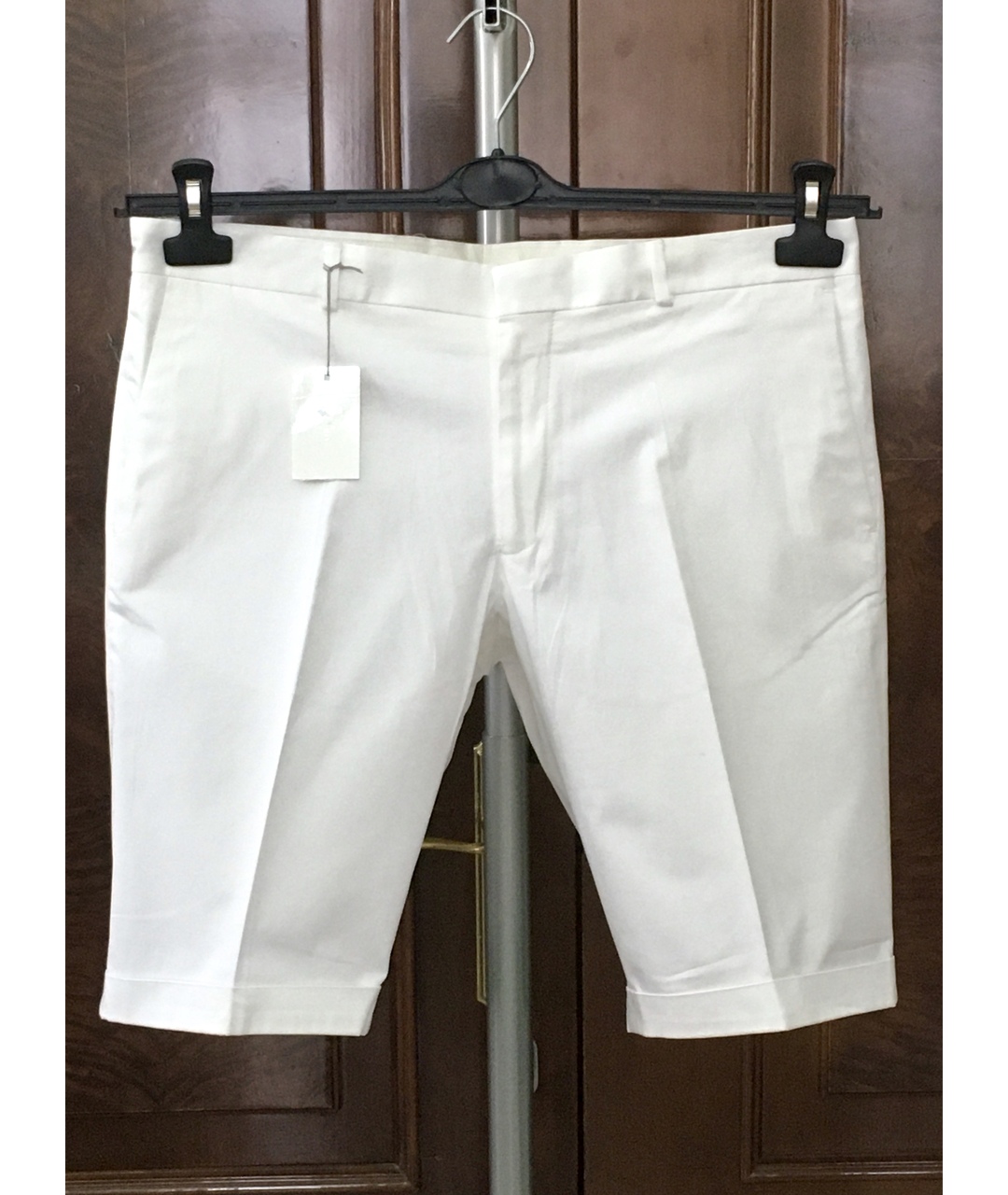 AZZARO Белые хлопко-эластановые шорты, фото 5