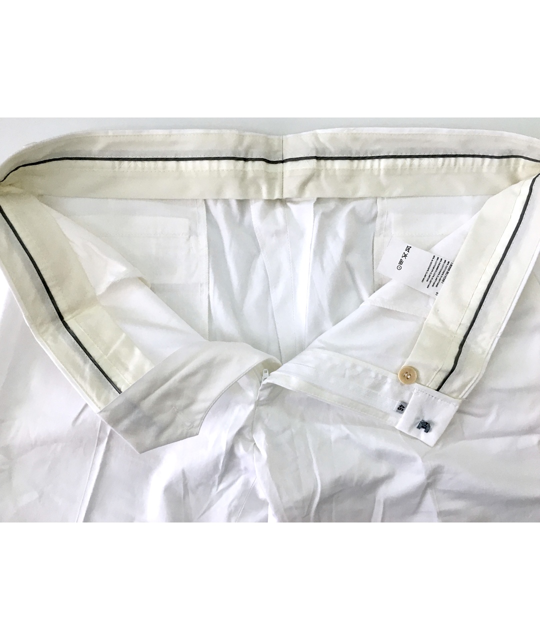 AZZARO Белые хлопко-эластановые шорты, фото 3