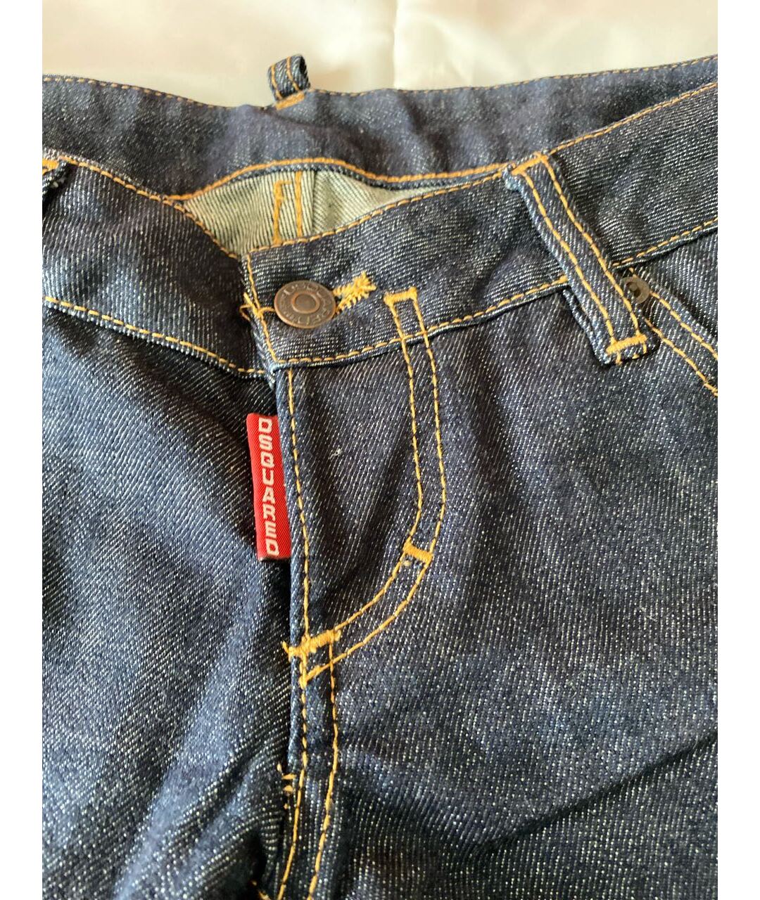 DSQUARED2 Темно-синие хлопковые прямые джинсы, фото 4