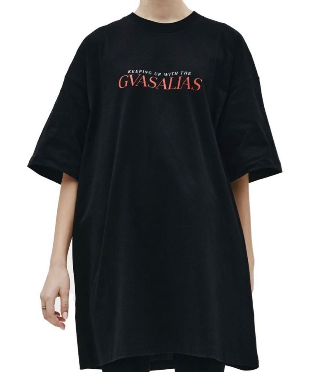 VETEMENTS Черная хлопковая футболка, фото 5