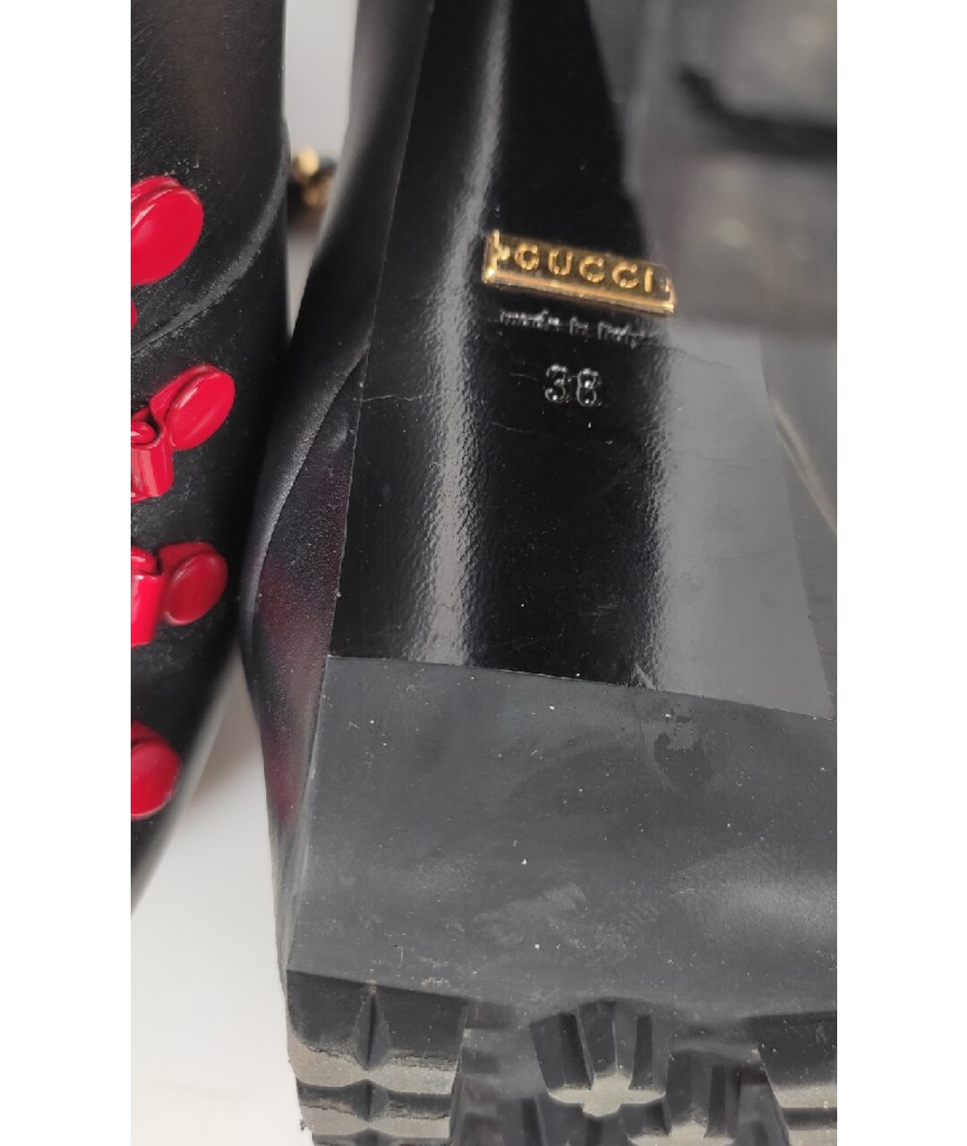 GUCCI Черные кожаные ботильоны, фото 6