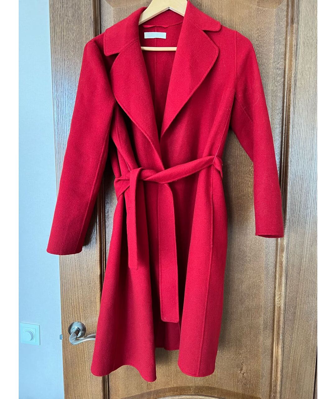 'S MAX MARA Красное шерстяное пальто, фото 5