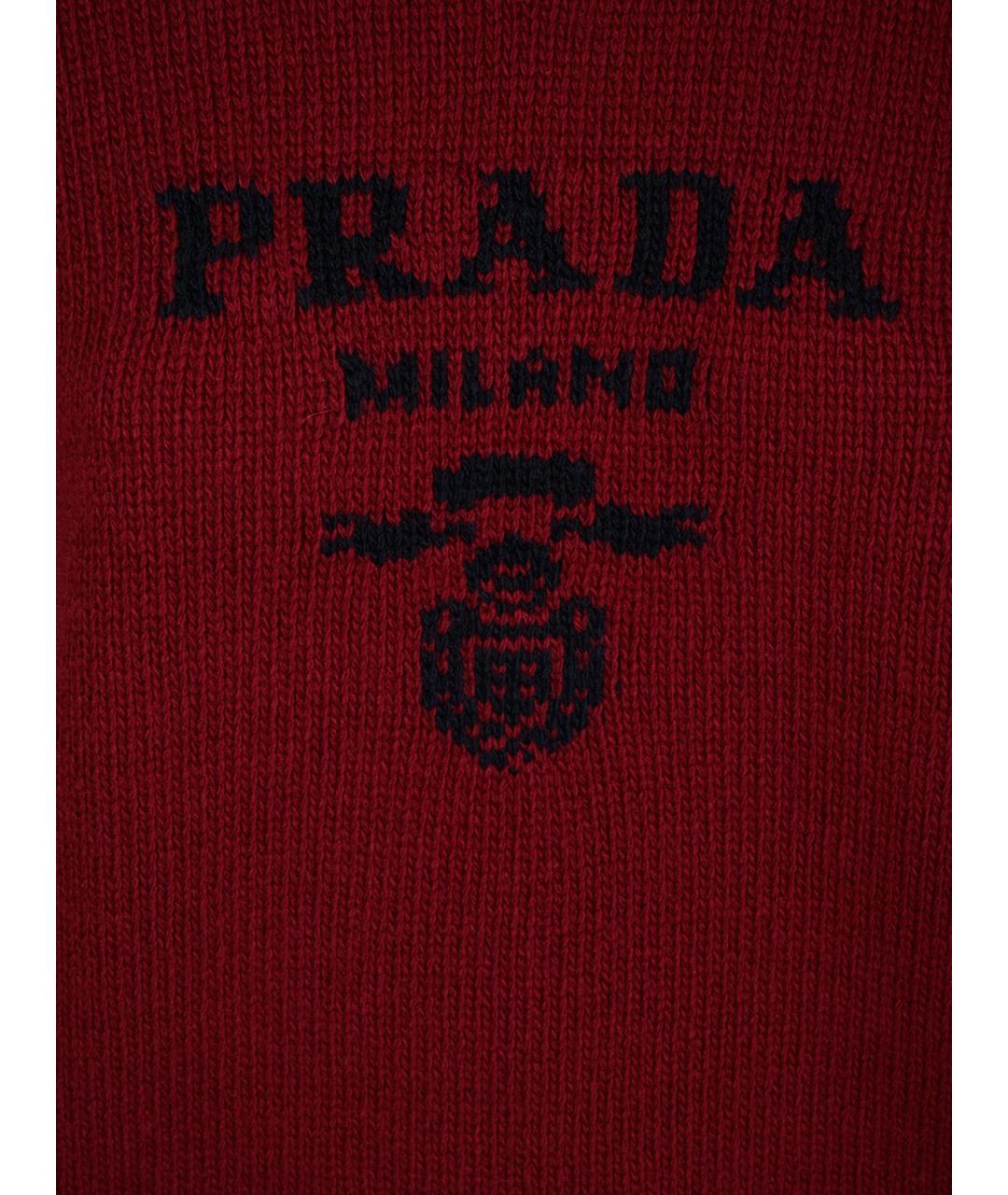 PRADA Красный шерстяной джемпер / свитер, фото 6