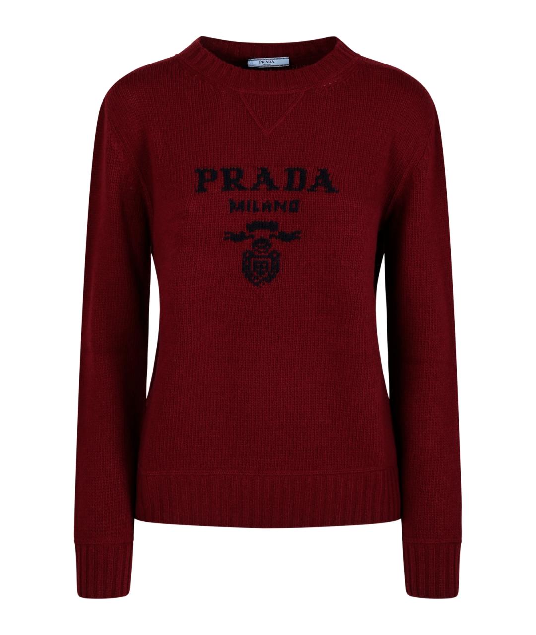 PRADA Красный шерстяной джемпер / свитер, фото 2