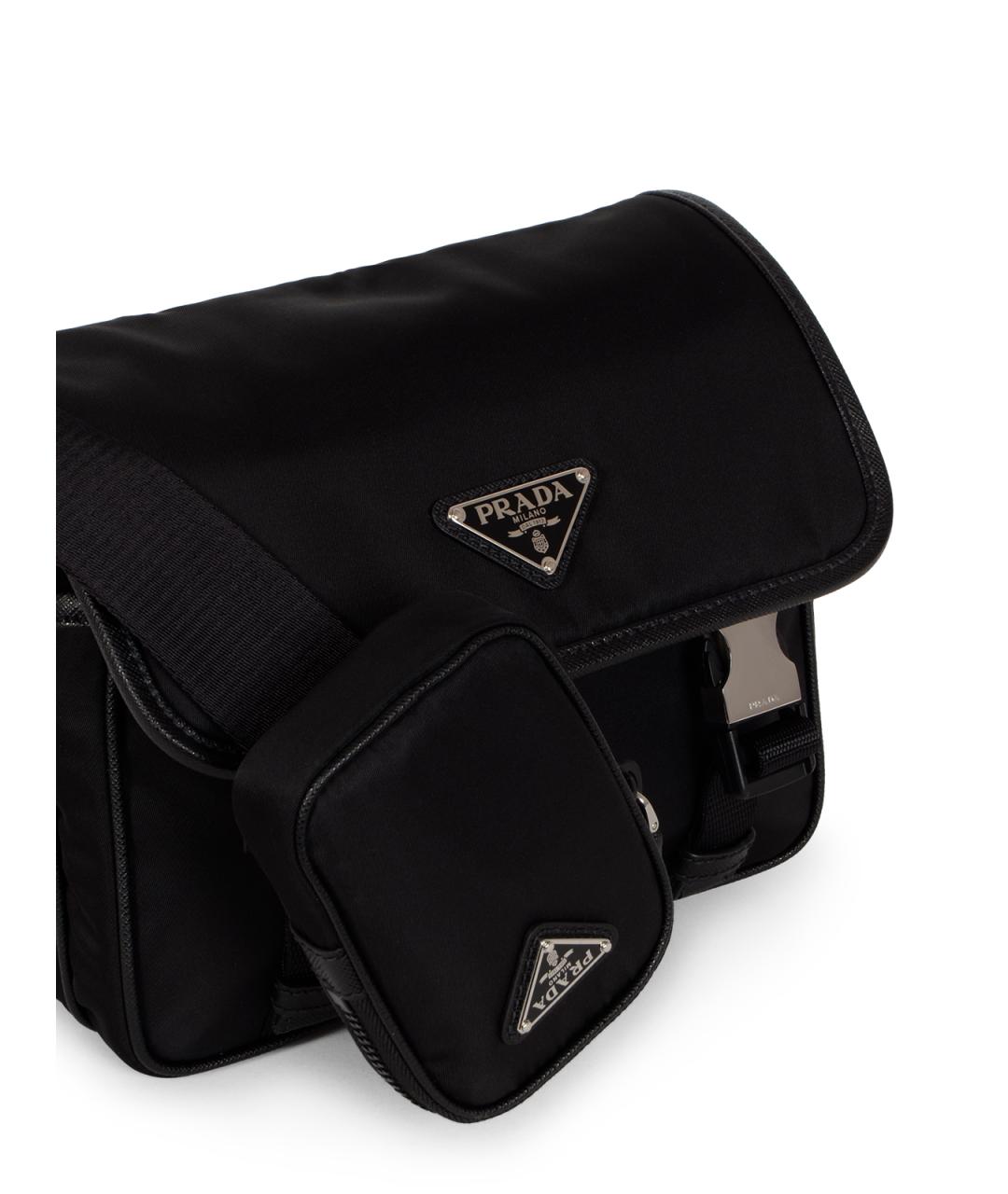 PRADA Черная нейлоновая сумка на плечо, фото 4