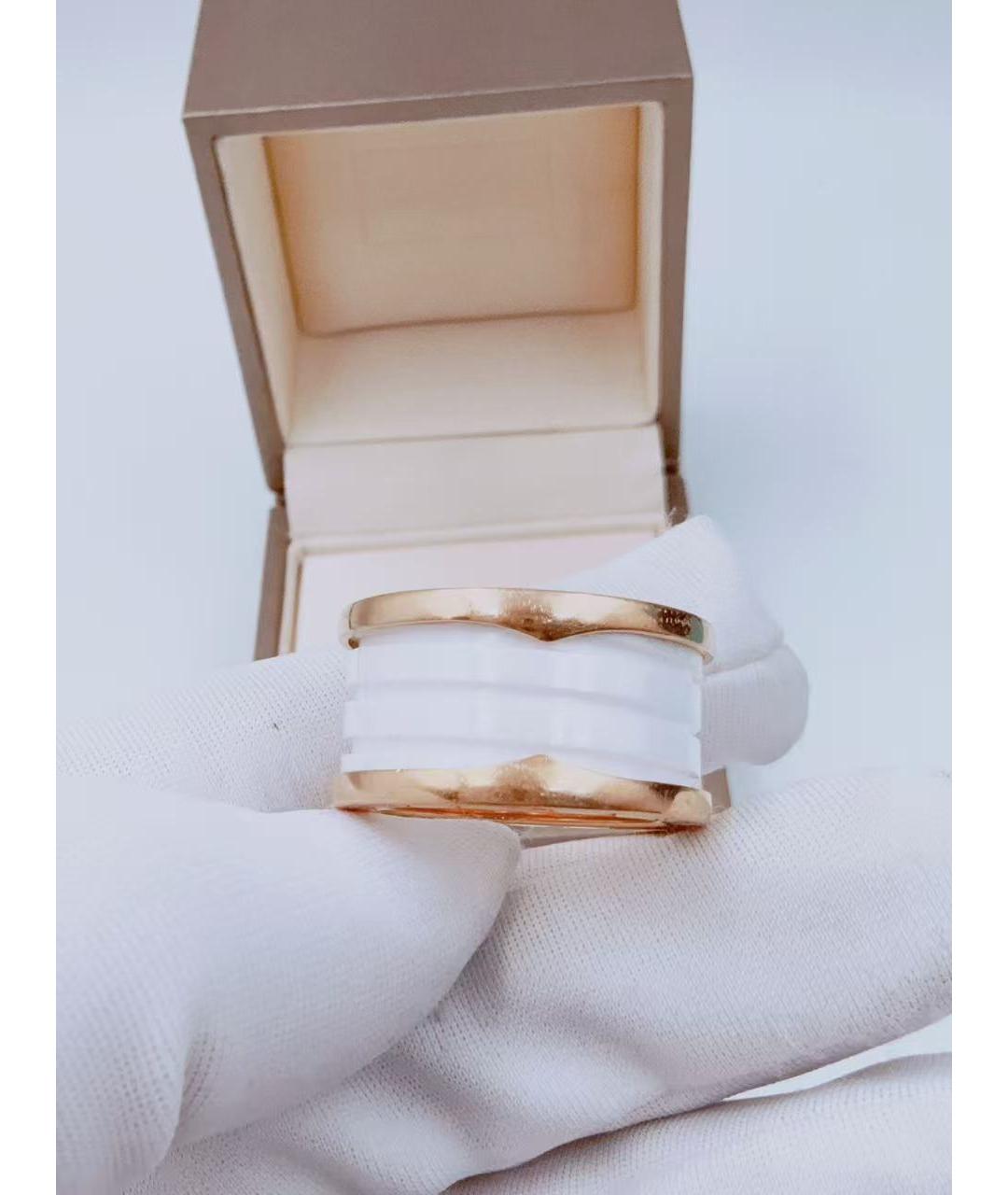 BVLGARI Белое кольцо из розового золота, фото 3